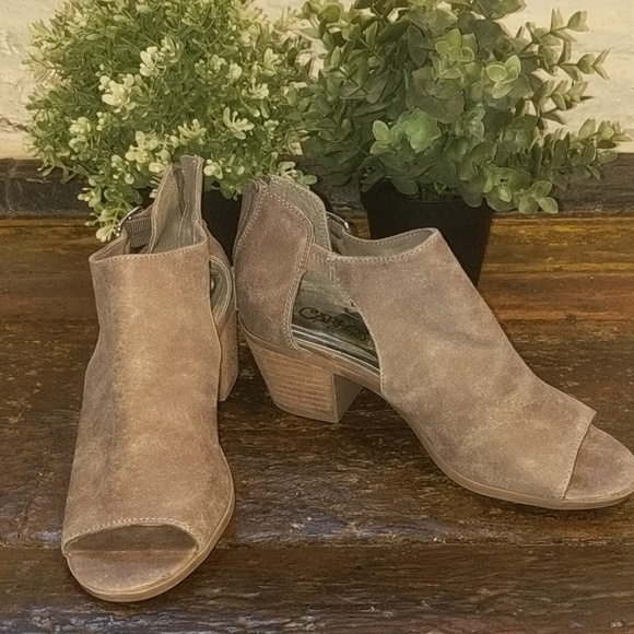 carlos santana open toe booties